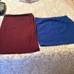 AB Studio Royal Blue Skirt and Maroon skirt